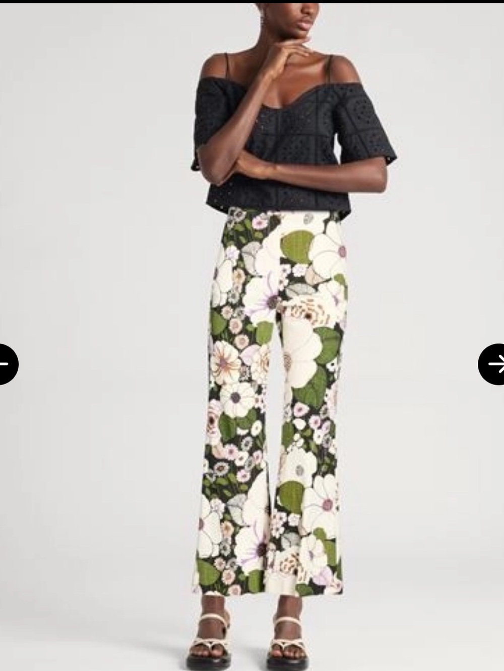Maje 70s Floral Print Trousers Size FR 38 Boho French Girl Style US Size 6 🌸